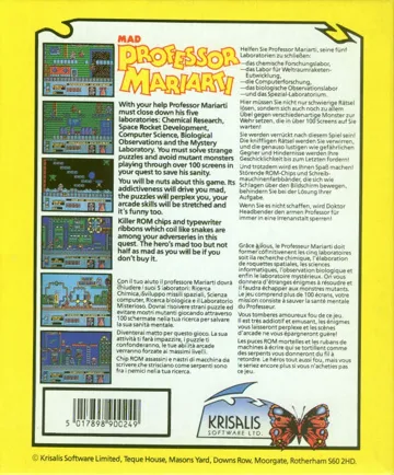 Mad Professor Mariarti box cover back